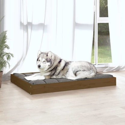 Dog Bed Honey Brown Solid Pine Wood 40W x 29.1D x 3.5H