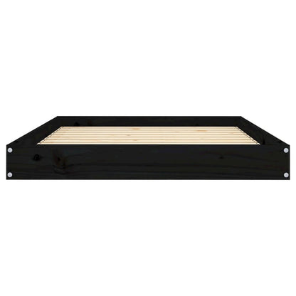 Dog Bed Black Solid Pine Wood Durable Rectangular 40W x 29.1D x 3.5H