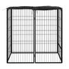 Dog Playpen Black Powder-Coated Steel, Polyethylene 19.7W x 39.4D x 39.4H