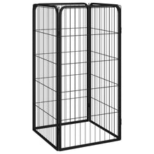 Dog Playpen Black Powder-Coated Steel 19.7W x 19.7D x 39.4H