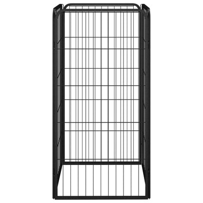 Dog Playpen Black Powder-Coated Steel 19.7W x 19.7D x 39.4H