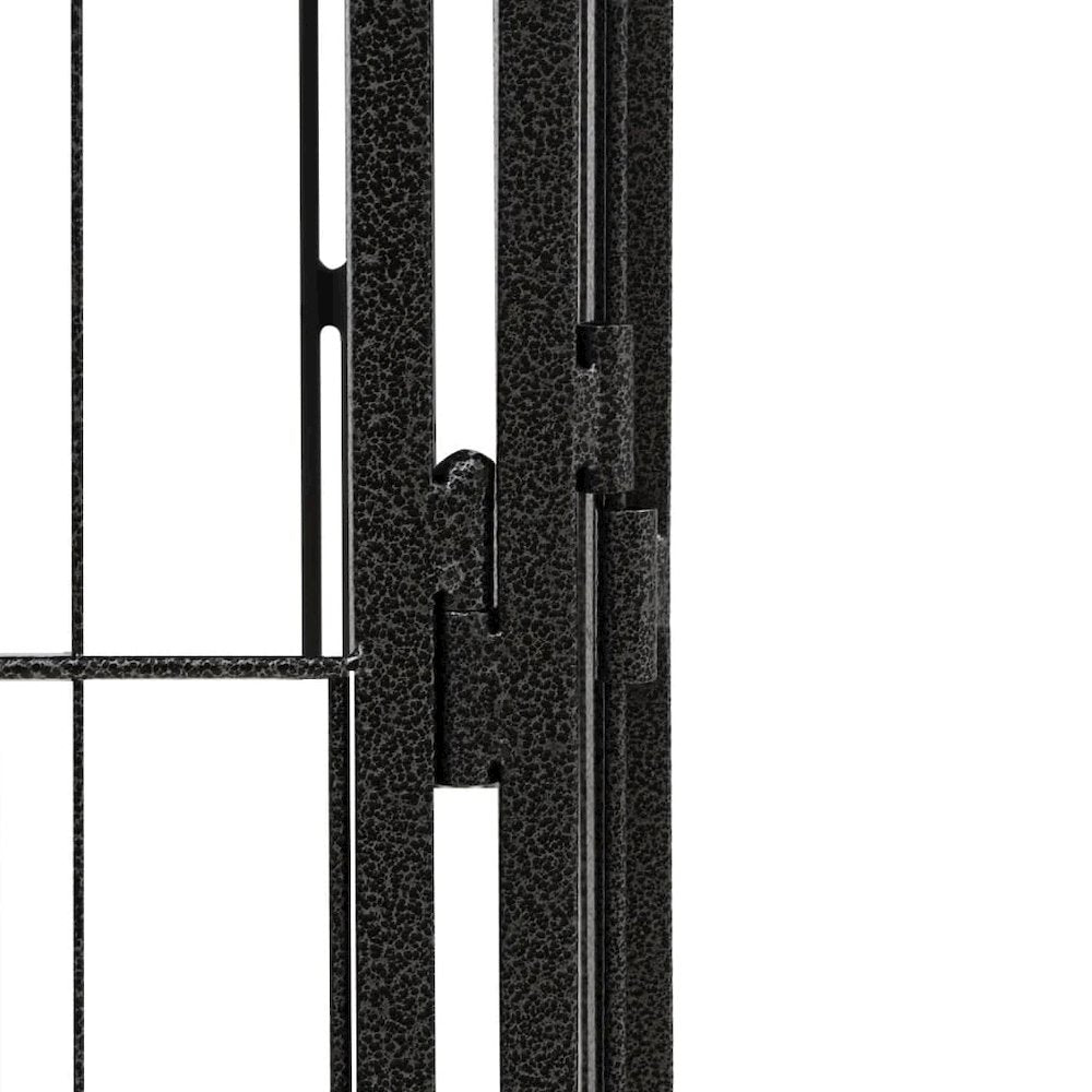 Dog Playpen Black Powder-Coated Steel 39.4W x 39.4D x 19.7H 4-panel