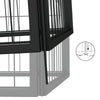 Dog Playpen Black Powder-Coated Steel 39.4W x 39.4D x 19.7H 4-panel