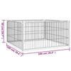 Dog Playpen Black Powder-Coated Steel 39.4W x 39.4D x 19.7H 4-panel