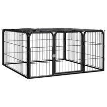Dog Playpen Black Powder-Coated Steel 39.4W x 39.4D x 19.7H