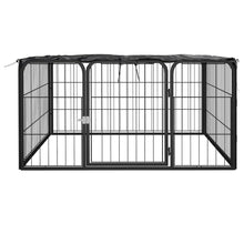 Dog Playpen Black Powder-Coated Steel 39.4W x 39.4D x 19.7H