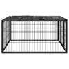 Dog Playpen Black Powder-Coated Steel 39.4W x 39.4D x 19.7H