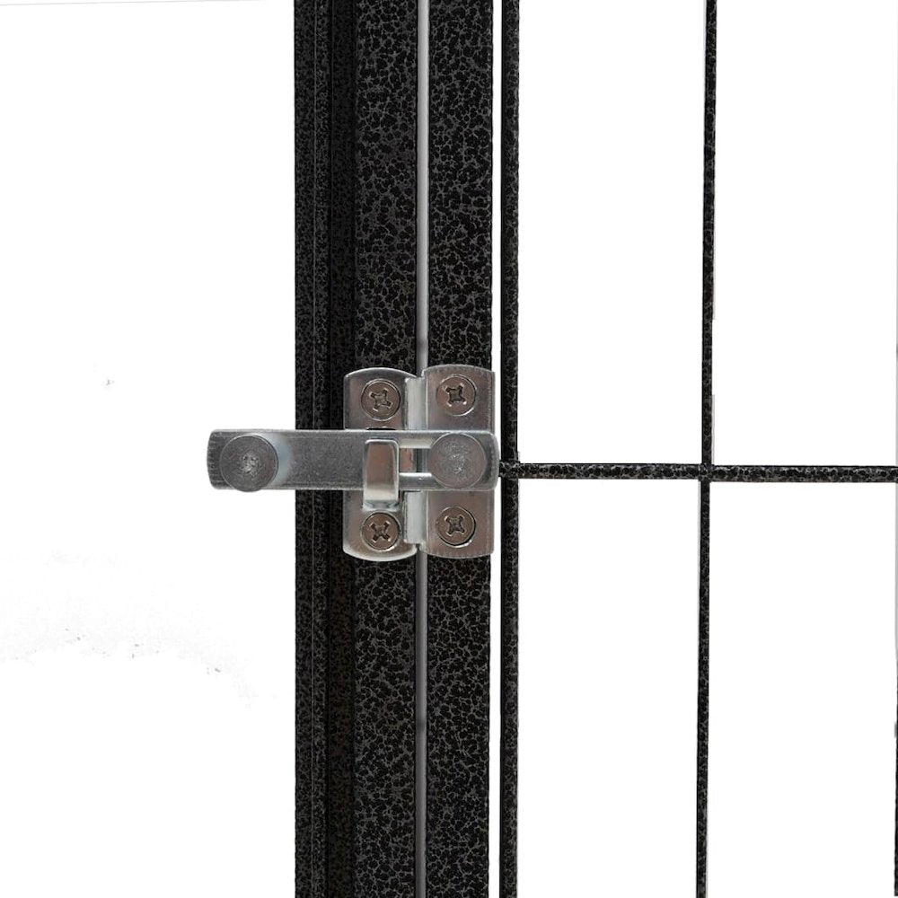 Dog Playpen Black Powder-Coated Steel 39.4W x 39.4D x 19.7H