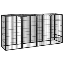 Dog Playpen Black Powder-Coated Steel, Polyethylene 19.7W x 78.7D x 39.4H