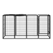 Dog Playpen Black Powder-Coated Steel, Polyethylene 19.7W x 78.7D x 39.4H