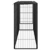 Dog Playpen Black Powder-Coated Steel, Polyethylene 19.7W x 78.7D x 39.4H