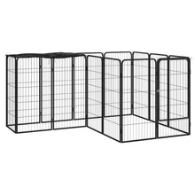 Dog Playpen Black Powder-Coated Steel Large 59.1W x 78.7D x 39.4H