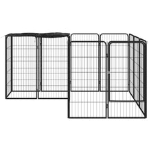 Dog Playpen Black Powder-Coated Steel Large 59.1W x 78.7D x 39.4H