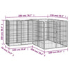 Dog Playpen Black Powder-Coated Steel Large 59.1W x 78.7D x 39.4H