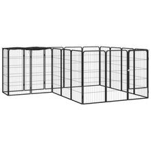 Dog Playpen Black Powder-Coated Steel Large Durable 78.7W x 98.4D x 39.4H