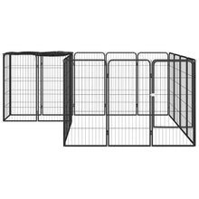 Dog Playpen Black Powder-Coated Steel Large Durable 78.7W x 98.4D x 39.4H