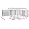 Dog Playpen Black Powder-Coated Steel 22-Panel