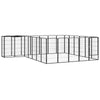 Dog Playpen Black Powder-Coated Steel Large 118.1W x 137.8D x 39.4H