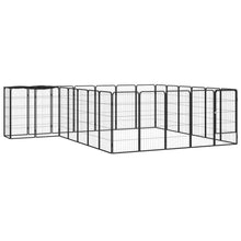Dog Playpen Black Powder-Coated Steel Large 118.1W x 137.8D x 39.4H