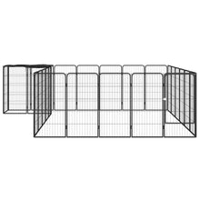 Dog Playpen Black Powder-Coated Steel Large 118.1W x 137.8D x 39.4H