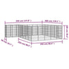 Dog Playpen Black Powder-Coated Steel Large 118.1W x 137.8D x 39.4H