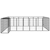 Dog Playpen Black Powder-Coated Steel, Polyethylene 137.8W x 157.5D x 39.4H