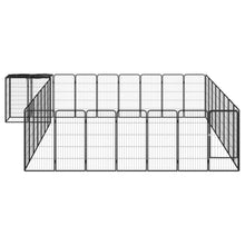 Dog Playpen Black Powder-Coated Steel, Polyethylene 157.5W x 177.2D x 39.4H