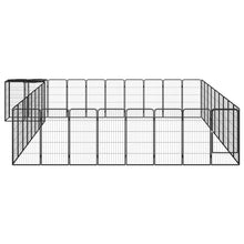 Dog Playpen Black Powder-Coated Steel, Polyethylene 177.2W x 196.9D x 39.4H