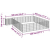 Dog Playpen Black Powder-Coated Steel, Polyethylene 177.2W x 196.9D x 39.4H
