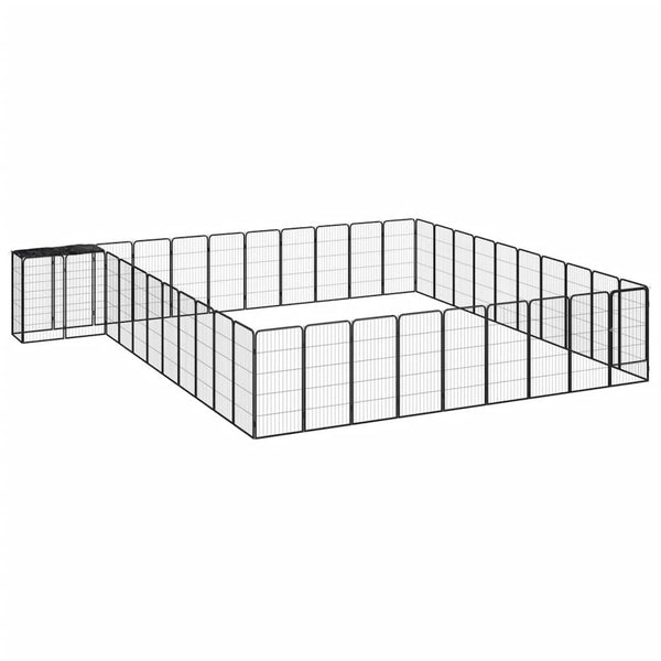 Dog Playpen Black Powder-Coated Steel, Polyethylene 196.9W x 216.5D x 39.4H