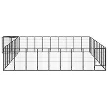 Dog Playpen Black Powder-Coated Steel, Polyethylene 196.9W x 216.5D x 39.4H
