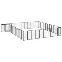 Dog Playpen Black Powder-Coated Steel Large Heavy Duty