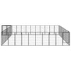 Dog Playpen Black Powder-Coated Steel Large Heavy Duty
