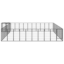 Dog Playpen Black Powder-Coated Steel Large Heavy Duty