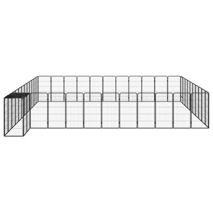 Dog Playpen Black Powder-Coated Steel Large Heavy Duty