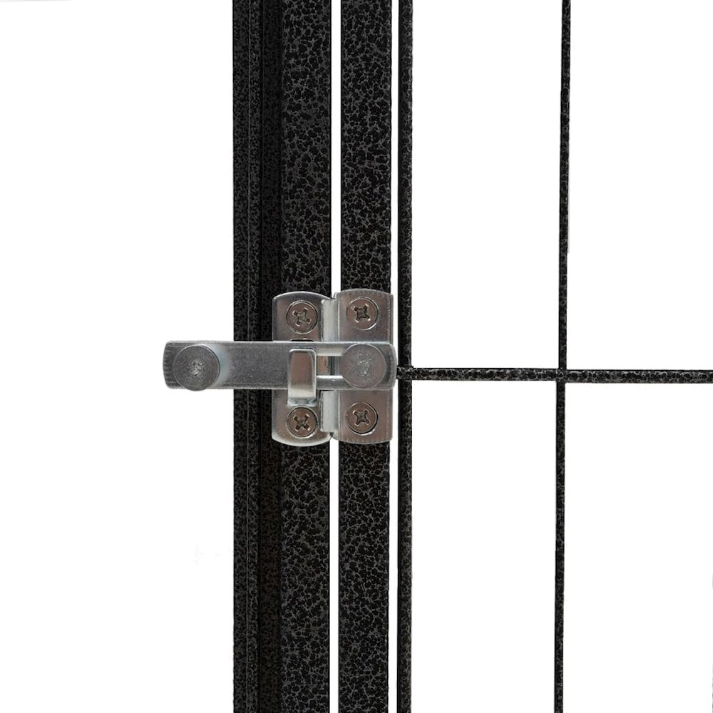 Dog Playpen Black Powder-Coated Steel Large Heavy Duty