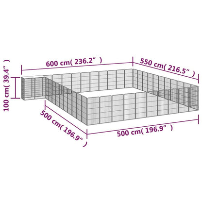 Dog Playpen Black Powder-Coated Steel Large Heavy Duty