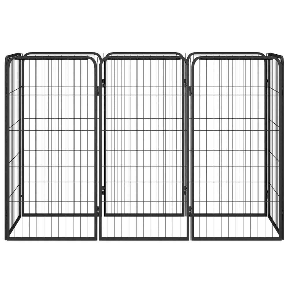 Dog Playpen Black Powder-Coated Steel