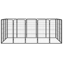 Dog Playpen Black Powder-Coated Steel Expandable 59.1W x 98.4D x 39.4H
