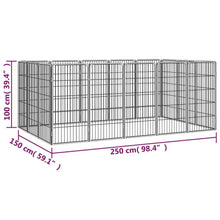 Dog Playpen Black Powder-coated steel Expandable Dog Playpen