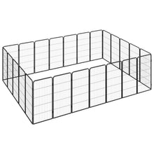 Dog Playpen Black Powder-Coated Steel Large Collapsible 98.4W x 137.8D x 39.4H