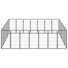 Dog Playpen Black Powder-Coated Steel Large Collapsible 98.4W x 137.8D x 39.4H