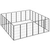 Dog Playpen Black Powder-Coated Steel Large Collapsible 98.4W x 137.8D x 39.4H
