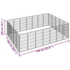 Dog Playpen Black Powder-Coated Steel Large Collapsible 98.4W x 137.8D x 39.4H