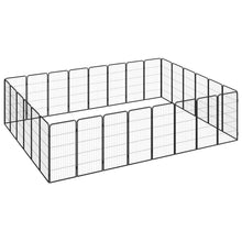 Dog Playpen Black Powder-Coated Steel Large 118.1W x 157.5D x 39.4H