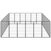 Dog Playpen Black Powder-Coated Steel Large 118.1W x 157.5D x 39.4H