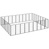 Dog Playpen Black Powder-Coated Steel Large 137.8W x 177.2D x 39.4H