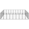 Dog Playpen Black Powder-Coated Steel Large 137.8W x 177.2D x 39.4H