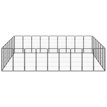 Dog Playpen Black Powder-Coated Steel Large 137.8W x 177.2D x 39.4H