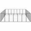 Dog Playpen Black Powder-Coated Steel Large 137.8W x 177.2D x 39.4H